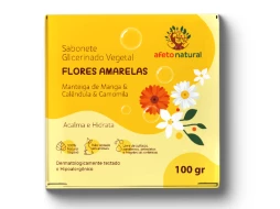 Imagem Sabonete em Barra Vegetal Infantil Hipoalergênico 100g Flores Amarelas 