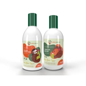 Kit Banho Infantil Hipoalergênico Shampoo 300ml Condicionador 240ml
